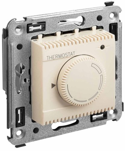 Терморегулятор механический с датчиком без рамки DKC Avanti 0С +30С ванильная дымка фото Терморегулятор механический с датчиком без рамки DKC Avanti 0С +30С ванильная дымка картинка